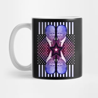 Joe Biden - Black & White American Flag Edit Mug